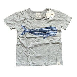 NWT Lulu + Roo Sahara Slub Whale Print Short Sleeve 2T